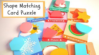 SHAPE MATCHING CARD PUZZLE || YO!WOW || Montessori Toy