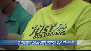 Calcasieu School Board denies discussion of weather response at meeting