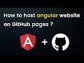 How to host angular app on github | Angular tutorial | Github pages