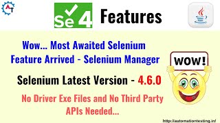 Selenium Manager in Selenium 4.6.0 || No WebDriverManager || No .exe Files for Selenium