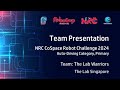 NRC24.1 - The Lab Warriors - NRC 2024 CoSpace Robot Challenge - Auto Driving - Primary