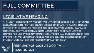 Full Committee Legislative Hearing