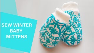 Sew warm baby mittens | Free Pattern | Beginner Sewing Tutorial |Baby Gift