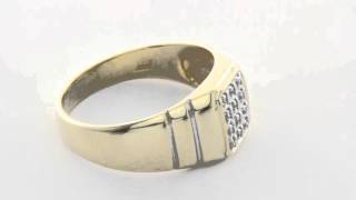 Gouden Herenring Met Diamant 14 Krt