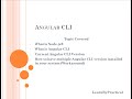 How To install Multiple Angular CLI Version