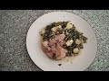 Αρνί με άγρια χόρτα πατάτες και κάπαρη lamb with wild herbs potatoes and capers