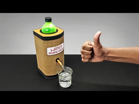 DIY Simple Water Dispenser Machine From Cardboard DIY At Home DIY Simple Water Dispenser Machine From Cardboard DIY At Home