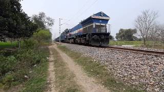 Antu Railway Station | Goods train passing through antu outer with amazing speed with WDM-3A LOCO |