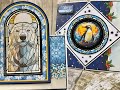 Crafting with Hunkydory's Stained Glass Christmas  - Let It Snow (with sliding mechanism)