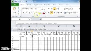 How to manipulate excel to create your master schedule