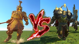 Terracotta Sentinel VS Aspiring Champions. Total War Warhammer 3