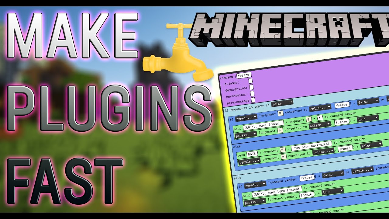 Minecraft Plugin Coding Fast Easy Visual Bukkit Youtube