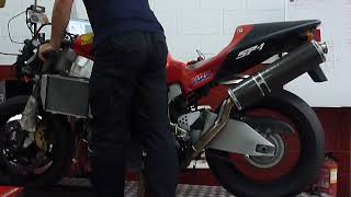 HONDA RC51 VTR1000 SP1 EXHAUST TESTING 1. TERMIGNONI