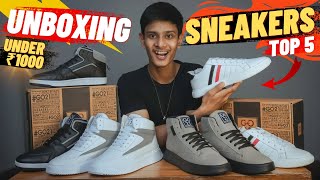 Unboxing🔥Top 5 Sneakers under ₹1000🔥 Go21 Shoes review🔥Premium sneakers🔥