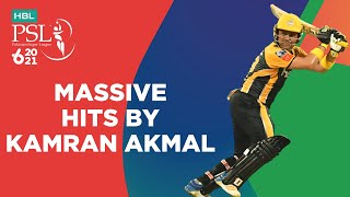Massive Hits By Kamran Akmal | Peshawar Zalmi vs Quetta Gladiators | Match 19 | HBL PSL 6 | MG2T