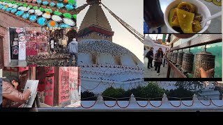 visiting syambu the monkey temple and boudha stupa in  kathmandu 😎😍❤️