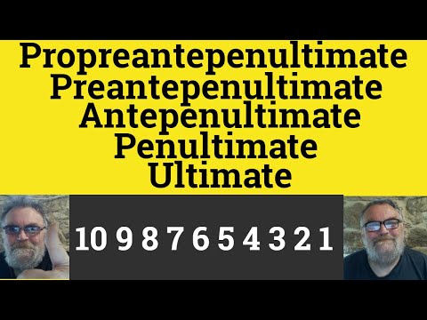 What does penultimate mean?