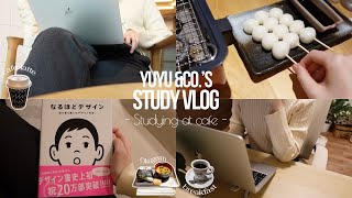 Study vlog / Waking up early & Studying at cafe 👩🏻‍💻🍙 / productive day /  What I eat in a day