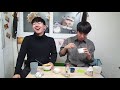 ro en 한 korean guys trying romanian food 65% alcohol romanian