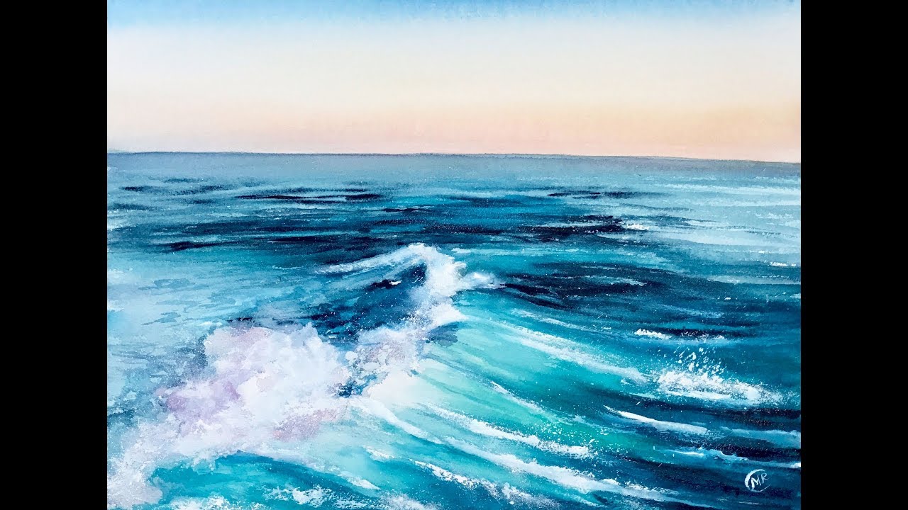 Sea Waves Painting Tutorial Creativeline