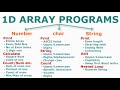 1D Array Programs in Java