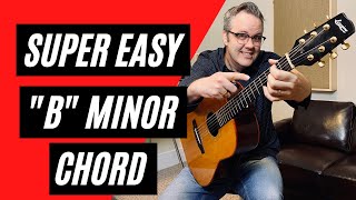EASY B MINOR CHORD | Easy Beginner Guitar Lesson