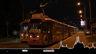 Noční část Majálesové trhačky na posilové jedničce 🚋 Cab view tram Brno