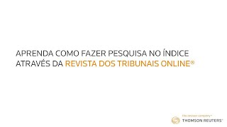 Revista dos Tribunais Online® | Pesquisa no Índice