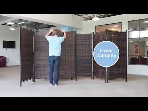 Versare's Folding Wicker Screens Create Indoor or Outdoor Privacy Versare's Folding Wicker Screens Create Indoor or Outdoor Privacy