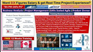 Project Management Scaled Agile Start in BA-PM-PO_SA Instructor Led Training on 29th Jan 2023