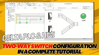 Two-Way Switch Configuration in Delta PLC and HMI: A Complete Tutorial with Virtual PLC