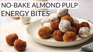 No-bake Almond Pulp Energy Bites {Vegan}