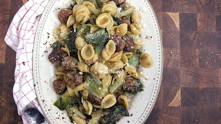 Pasta with Meatballs and Escarole