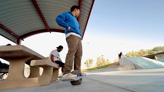 I SKATED A ONE WHEEL AT THE SKATE PARK!! *SCARY*