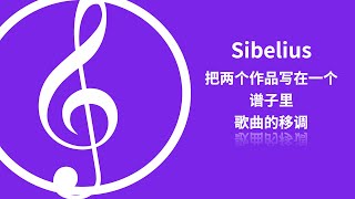 Sibelius教程 ：两个曲子放在一个谱子里，移调歌曲  Learn How to Put 2 Songs Into 1 Sibelius Score