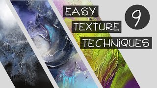 9 BEST EASY Texture Painting Techniques on Canvas | Intensive Tutorial + EN/FR/ES/CN/DE Subs
