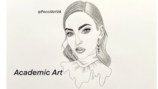 Рисую девушку карандашом - реалистичный портрет шаг за шагом / 4K Drawing for beginners #drawing