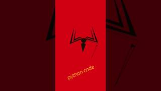 Draw spider logo using python #python #pythontutorial #spiderman #marvel #peterparker
