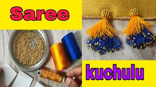 New Double Colour Saree Kuchu/Dupatta Kuchu /How to make easy \u0026 Latest kuchulu using 2 colours