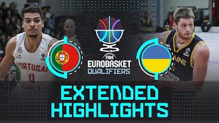 Portugal 🇵🇹 vs Ukraine 🇺🇦 | Extended Highlights | FIBA EuroBasket 2025 Qualifiers