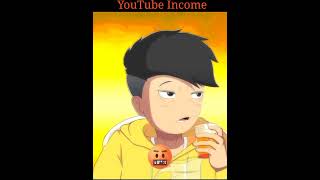 YouTube से कितना Income होता है| YouTube से कमाई😲 Part 1| Cartoon view| #shorts #thekarma #TKshorts