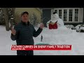 Father carries on snowy family tradition