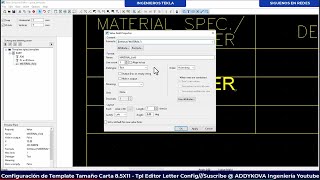 Configuración de Template tamaño carta 8.5X11_Template Editor for Letter Size TEKLA Structures.