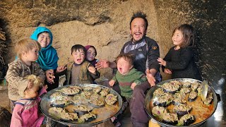 Traditional Afghan Recipe: Stuffed Eggplant Made in a Village Kitchen | Afghanistan Village Life