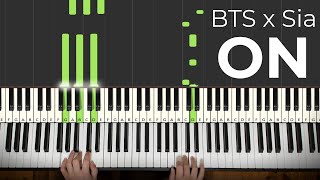 BTS - ON ft. Sia (Piano Tutorial Lesson)