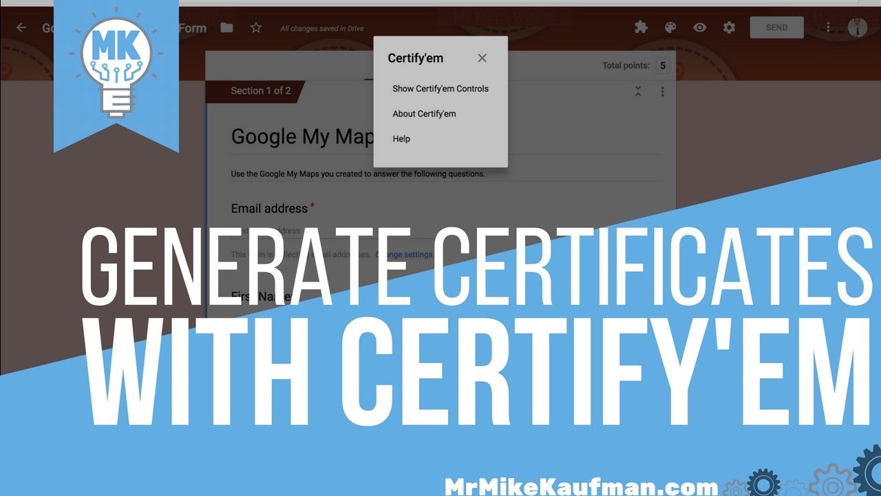 Generate certificate. Certify em. Certify'em как сделать сертификат в гугл.