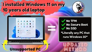 How to install Windows 11 on any PC ✔️Unsupported hardware | Updates working | Faster & Smoother 🔥