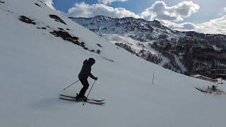 Skiing in Breuil-Cervinia; Plan Torrette (2470 m) \u0026 Pancheron (2950 m)