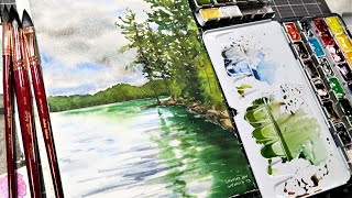 Loose & Wild Moody Sky & Reflections tutorial in Watercolor (Beginner-Friendly)