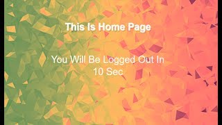 Session Timeout Warning With Countdown Using PHP, jQuery, Auto Logout